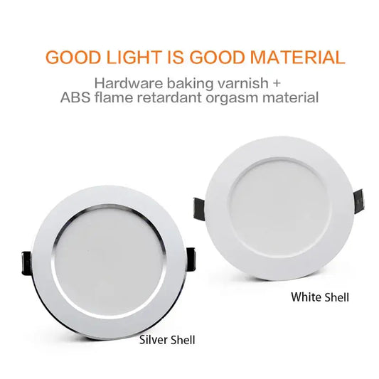 10PCS/lot Recessed led Ceiling LED Downlight AC220V-240V Led Spot Light 18W 15W 12W 9W 7W Recess Round LED Downlight Waterproof Lighting Depot