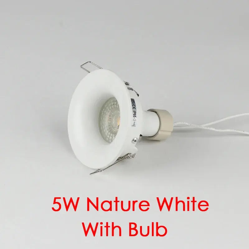 Recessed Waterproof IP65 Ceiling Downlights Round White Frame GU10 MR16 Lamp Base Holder Bathroom Spot Lighting Fitting Fixture The Lighting Depot