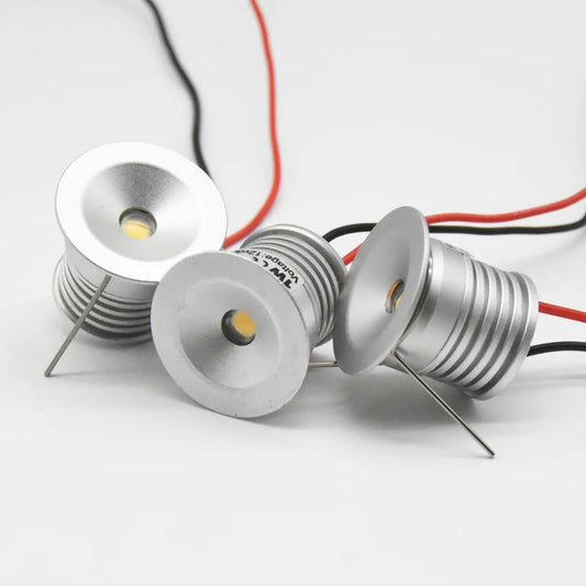 1W LED Spotlight Dimmable Spot Lamp DC12V 24V 15mm 25mm Cutout Recessed Downlight IP65 Bedroom Ceiling Cabinet Stair Lighting Depot
