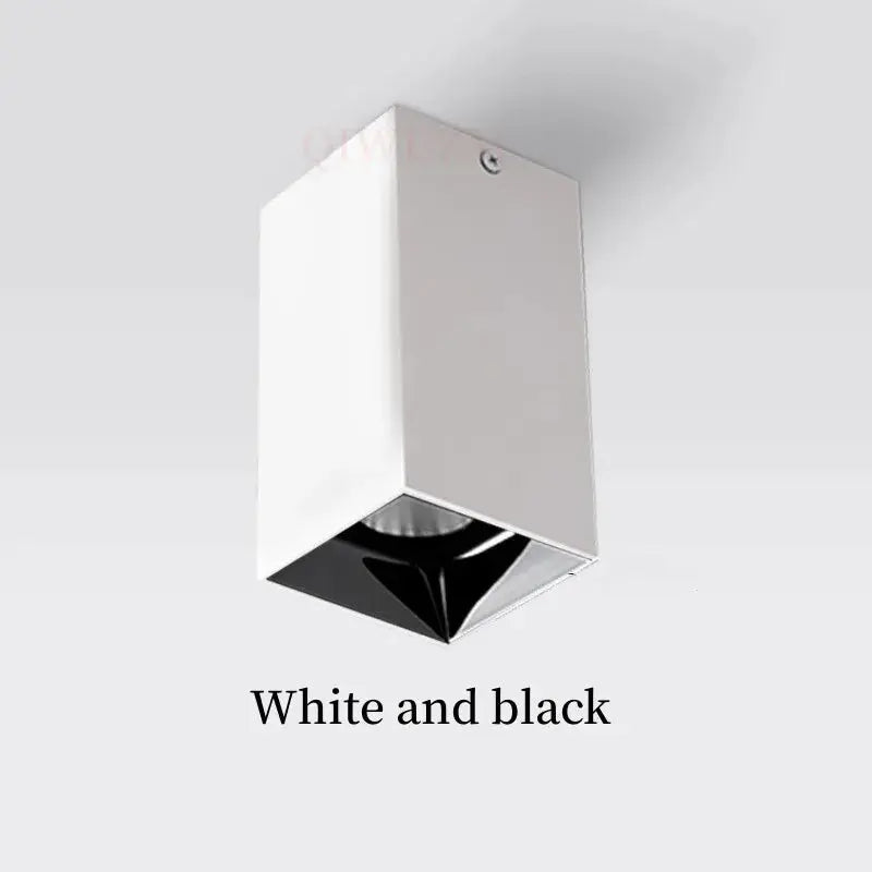 Square Surface Dimmable LED COB Downlight spotlight 7W10W 15W 18W AC110V 220V indoor lighting No opening LED Ceiling Spot lights The Lighting Depot