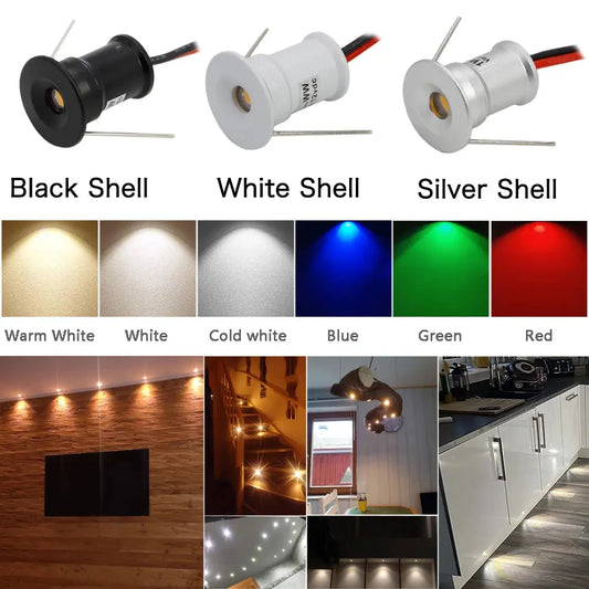 LED Mini Spot Light Recessed Ceiling Downlight DC12V 1W Spotlight 15mm Bedroom Kitchen Spot Light Staircase Cabinet Lights The Lighting Depot