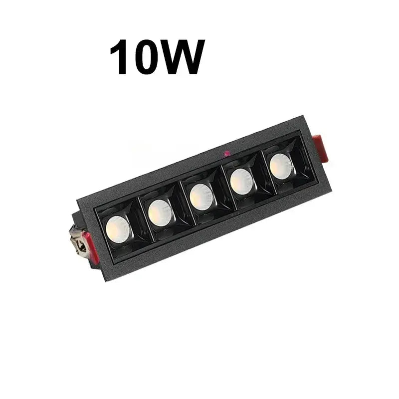 new LED line Downlight Recessed Rectangle Grille Ceiling Lamp 10W 20W 30W AC85~265V LED Spot Light For Home Shop Decor Living The Lighting Depot