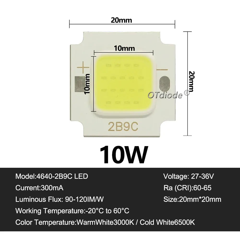 LED COB Chip 70W 50W 30W20W 10W 36V Backlight Diode Lamps Cold White Warm White LED Matrix For DIY Flood Light Bulbs Spotlights Lighting Depot