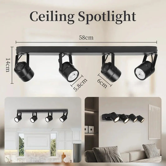 LED Ceiling Spotlights Replaceable Bulb Spot Lights Long Strip Led Spots Lamps For Kitchen Restaurant Living Room Lighting Decor Lighting Depot
