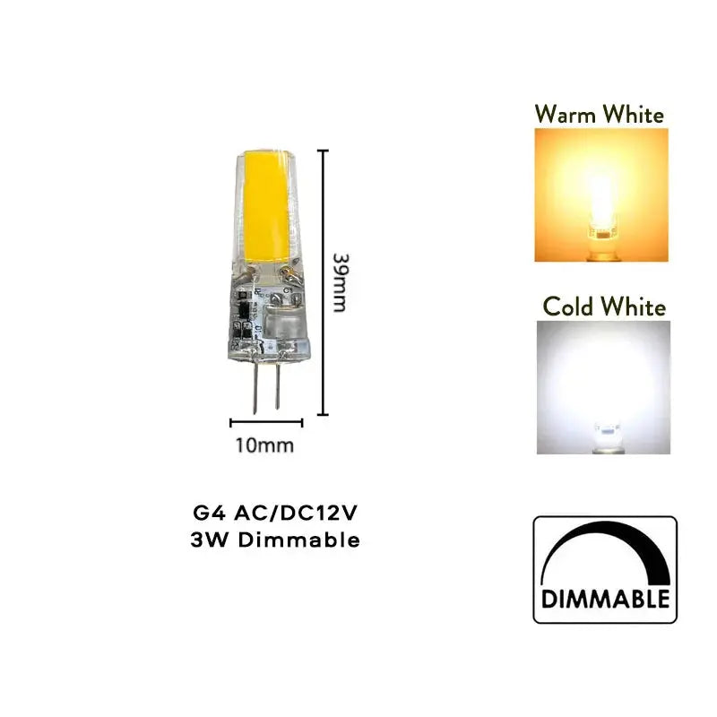 5Pcs Dimmable G4 G9 COB LED Light Bulbs 12V 220V Volt 3W 6W Lamp Replace 40W Incandescent Halogen Chandelier Lighting Decorative Lighting Depot