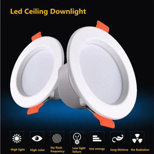 LED Recessed Downlight Intelligent Radar Sensor LED Ceiling Lamp 5W 7W 9W Downlights Light 220V Smart Spot Cold white Lighting Lighting Depot