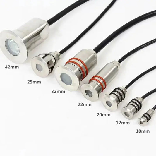 Mini LED IP68 Waterproof Stainless Steel Pool Underwater Lamp DC12V 24V Stair Pathway Garden Deck Spotlight Underground Light The Lighting Depot