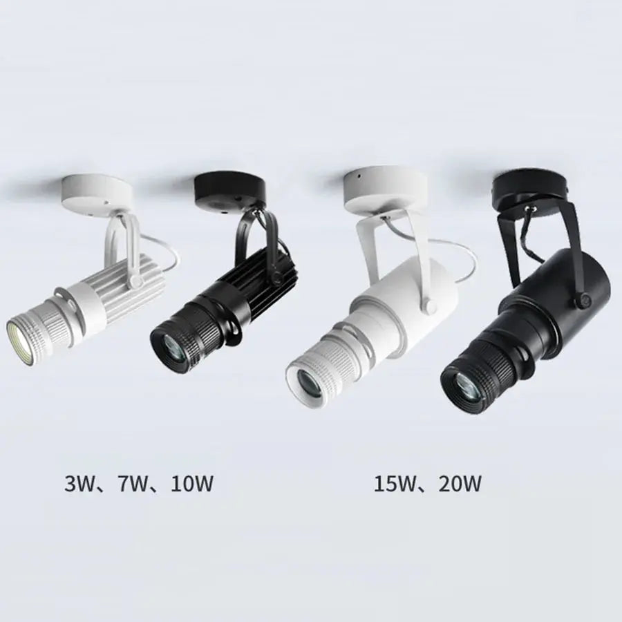 Adjustable Focus COB Led Downlight Surface Mounted 15W 20W LED Ceiling Spotlight For  Background Bar Restaurant Museum Decor Lighting Depot