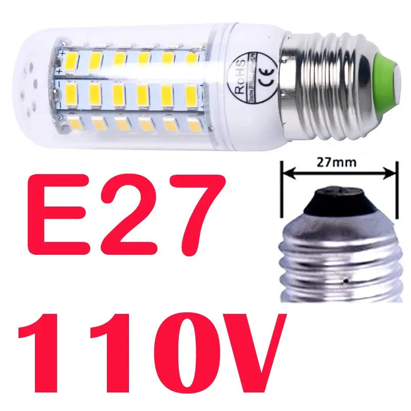 LED Bulb SMD5730 E27 E26 E14 LEDs Lamp Bombillas Lampara  220V 110V Spotlight Corn LED Lights for home living room light Lighting Depot