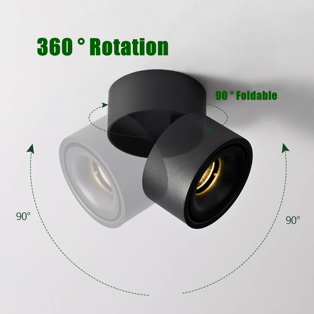 360 Degree Rotatable Surface Mounted Downlight 7W 10W 12W 15W LED Ceiling Spot Light for Kitchen Living Room Aisle Decor Lighting Depot