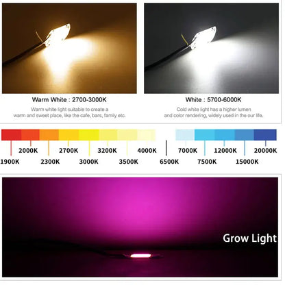 6PCS/lot COB LED Lamp Chip Diode Grow Plant Light AC 110V 220V 10W 20W 30W 50W LED Beads Lamp Box Full Spectrum No Need Driver Lighting Depot
