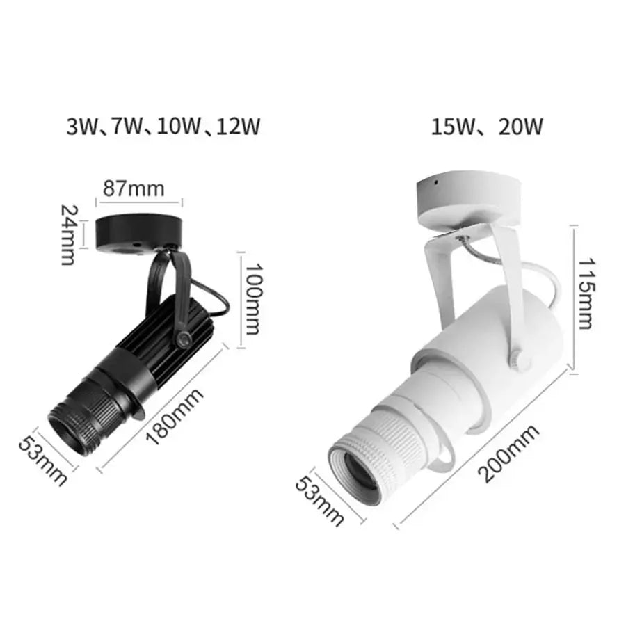 Adjustable Focus COB Led Downlight Surface Mounted 15W 20W LED Ceiling Spotlight For  Background Bar Restaurant Museum Decor Lighting Depot