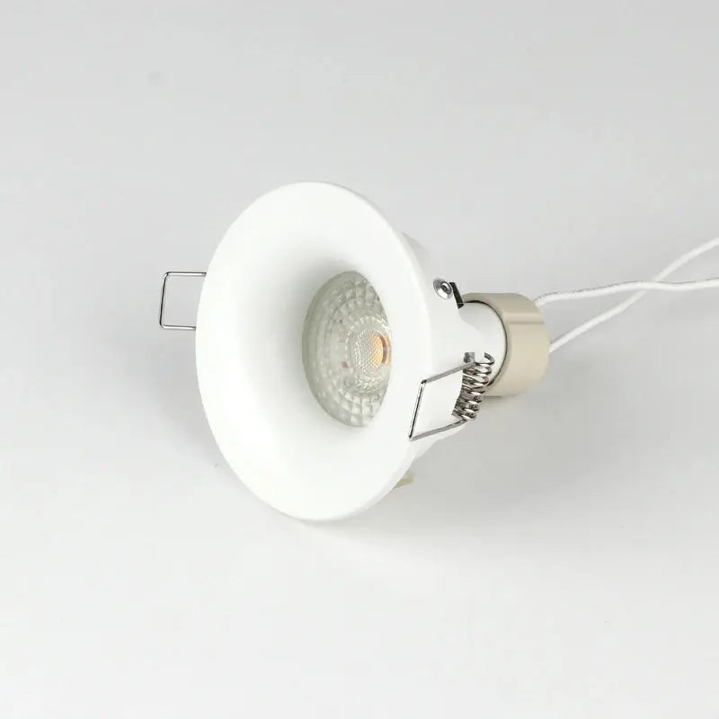 Recessed Waterproof IP65 Ceiling Downlights Round White Frame GU10 MR16 Lamp Base Holder Bathroom Spot Lighting Fitting Fixture The Lighting Depot