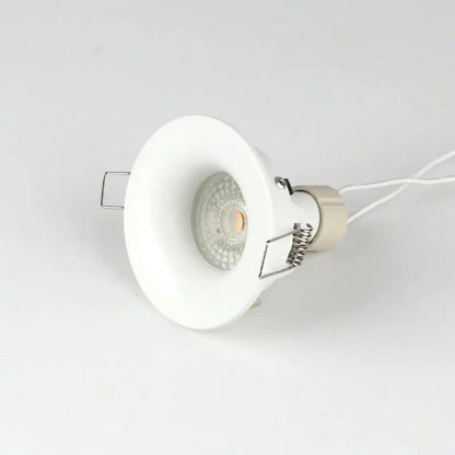 Recessed Waterproof IP65 Ceiling Downlights Round White Frame GU10 MR16 Lamp Base Holder Bathroom Spot Lighting Fitting Fixture The Lighting Depot