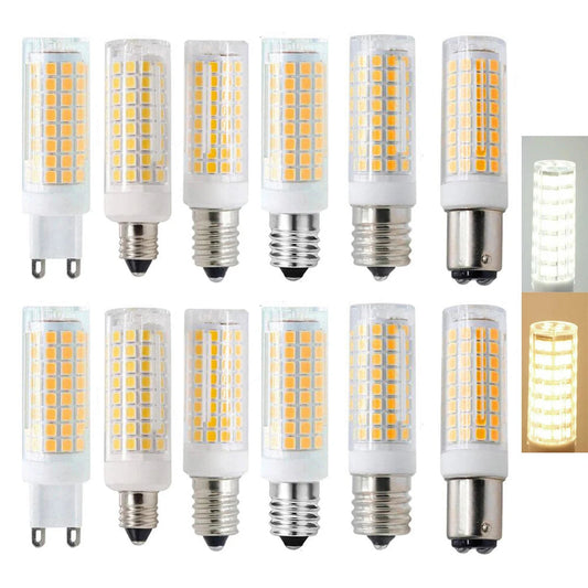 G4 G9 BA15D E11 E12 E14 E17 Dimmable LED Lights Mini 102 LEDs Corn Bulbs 9W Replace 80W Halogen Lamps 220V 110V for Home House Lighting Depot