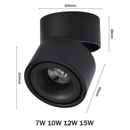 360 Degree Rotatable Surface Mounted Downlight 7W 10W 12W 15W LED Ceiling Spot Light for Kitchen Living Room Aisle Decor Lighting Depot