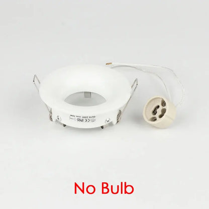 Recessed Waterproof IP65 Ceiling Downlights Round White Frame GU10 MR16 Lamp Base Holder Bathroom Spot Lighting Fitting Fixture The Lighting Depot