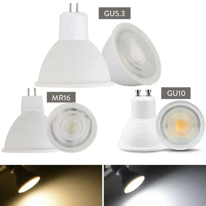 5X GU10 MR16 GU5.3 Dimmable LED Spotlight 7W 220V 110V COB Light Bulb Super Bright Table Lamp Downlight Cool White Warm White The Lighting Depot