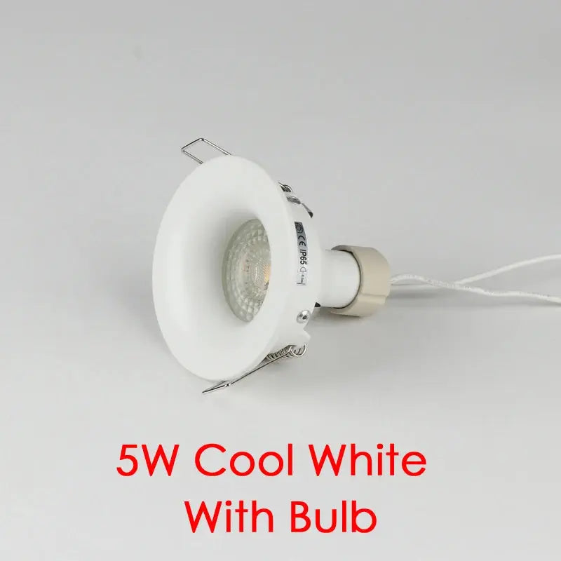 Recessed Waterproof IP65 Ceiling Downlights Round White Frame GU10 MR16 Lamp Base Holder Bathroom Spot Lighting Fitting Fixture The Lighting Depot