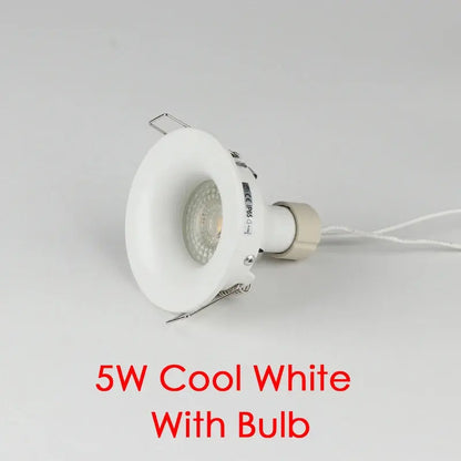 Recessed Waterproof IP65 Ceiling Downlights Round White Frame GU10 MR16 Lamp Base Holder Bathroom Spot Lighting Fitting Fixture The Lighting Depot