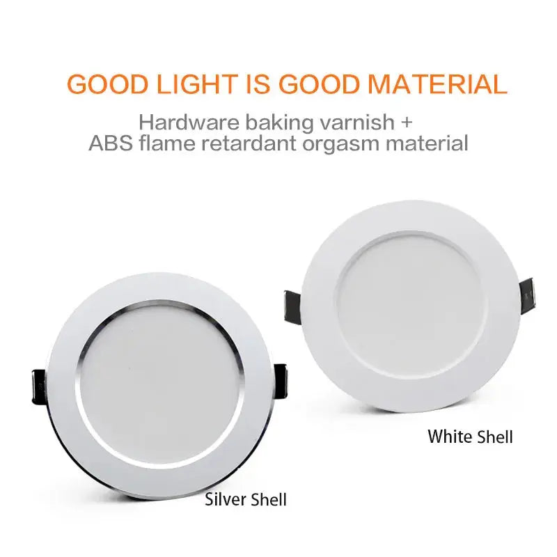 10PCS/lot Recessed led Ceiling LED Downlight AC220V-240V Led Spot Light 18W 15W 12W 9W 7W Recess Round LED Downlight Waterproof Lighting Depot
