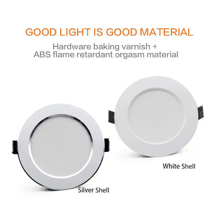 10PCS/lot Recessed led Ceiling LED Downlight AC220V-240V Led Spot Light 18W 15W 12W 9W 7W Recess Round LED Downlight Waterproof Lighting Depot