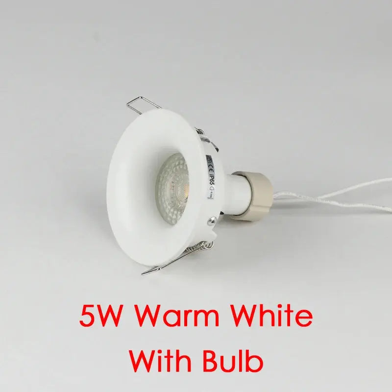 Recessed Waterproof IP65 Ceiling Downlights Round White Frame GU10 MR16 Lamp Base Holder Bathroom Spot Lighting Fitting Fixture The Lighting Depot