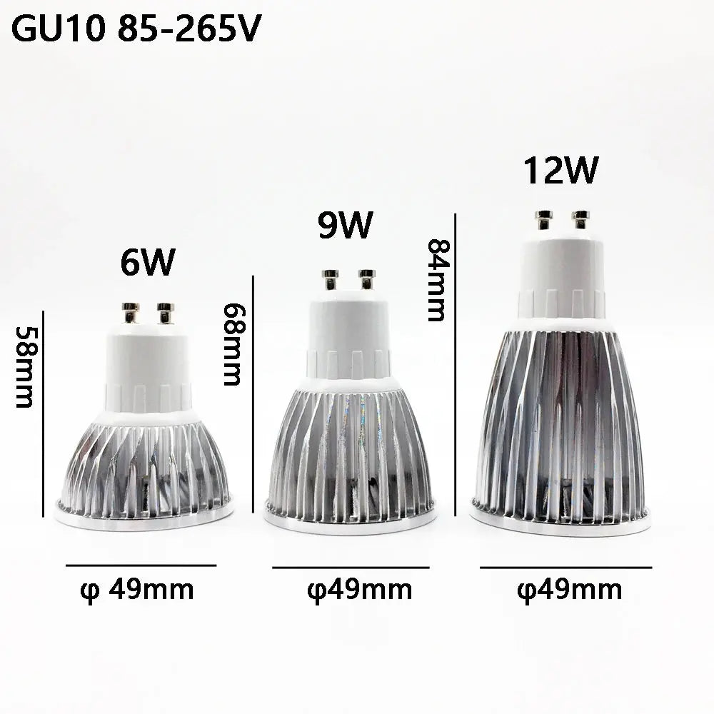 Super Bright LED Spotlight Bulb GU10Light Dimmable Led 110V 220V AC 6W 9W 12W LED  GU5.3 GU10 COB LED lamp light GU 10 led GU5.3 The Lighting Depot