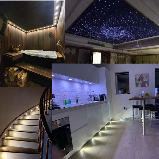 1W LED Mini Recessed Downlight Cabinet Focos Spotlight 12V Home Bedroom Staircase Ceiling Spot Light with Transformer AC100-265V Lighting Depot