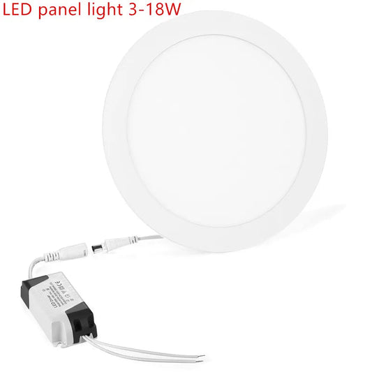 1X Ultra Thin Led Panel Downlight 3w 6w 9w 12w 15w 18w LED Round Ceiling Light Built-in AC85-265V LED Panel Light SMD2835 Lighting Depot