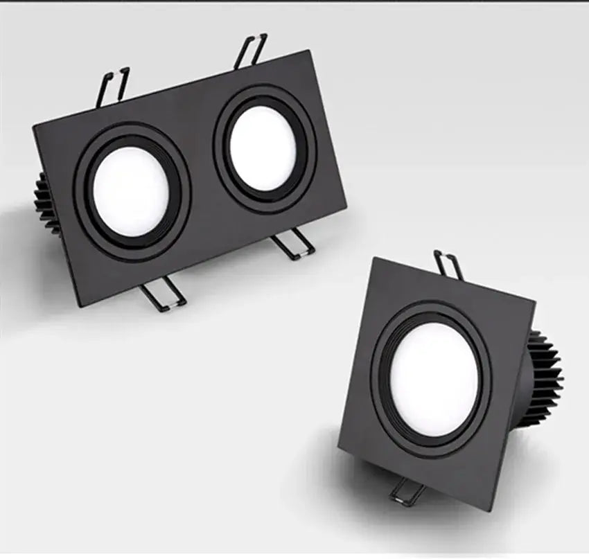 Recessed Double LED Dimmable Downlight COB 7w 9w 12W 24W LED Spot light decoration Ceiling Lamp AC 110V 220V The Lighting Depot