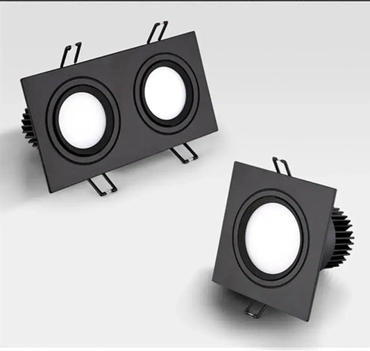 Recessed Double LED Dimmable Downlight COB 7w 9w 12W 24W LED Spot light decoration Ceiling Lamp AC 110V 220V The Lighting Depot