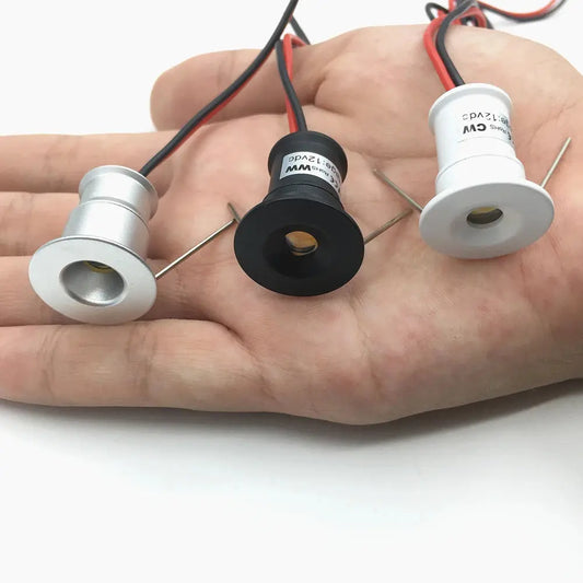 Small Spot Light 1W Mini LED Spotlight 12V Dimmable 15mm Cutout Recessed Downlight IP65 Ceiling Lamp Showcase Display Lighting The Lighting Depot