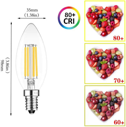 C35 6W Dimmable Led Bulb E12 E14 Filament Candle Light Bulb 2700k 6000k Cold Warm White Edison Retro Candelabra Antique Led Lamp The Lighting Depot
