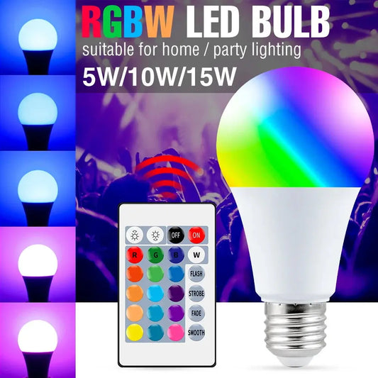 Bulb Led 220V Spot Light E27 RGBWW Led Lamp Smart Control RGB Light Led Lampa 5W 10W 15W Colorful Changing Lamp 110V RGBW Bulb Lighting Depot