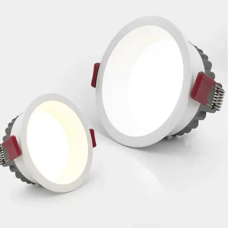 Dimmable Recessed Anti Glare LED Downlights 9W/12W/15W/18W LED Ceiling Spot Lights AC85~265V Background Lamps Indoor Lighting Lighting Depot