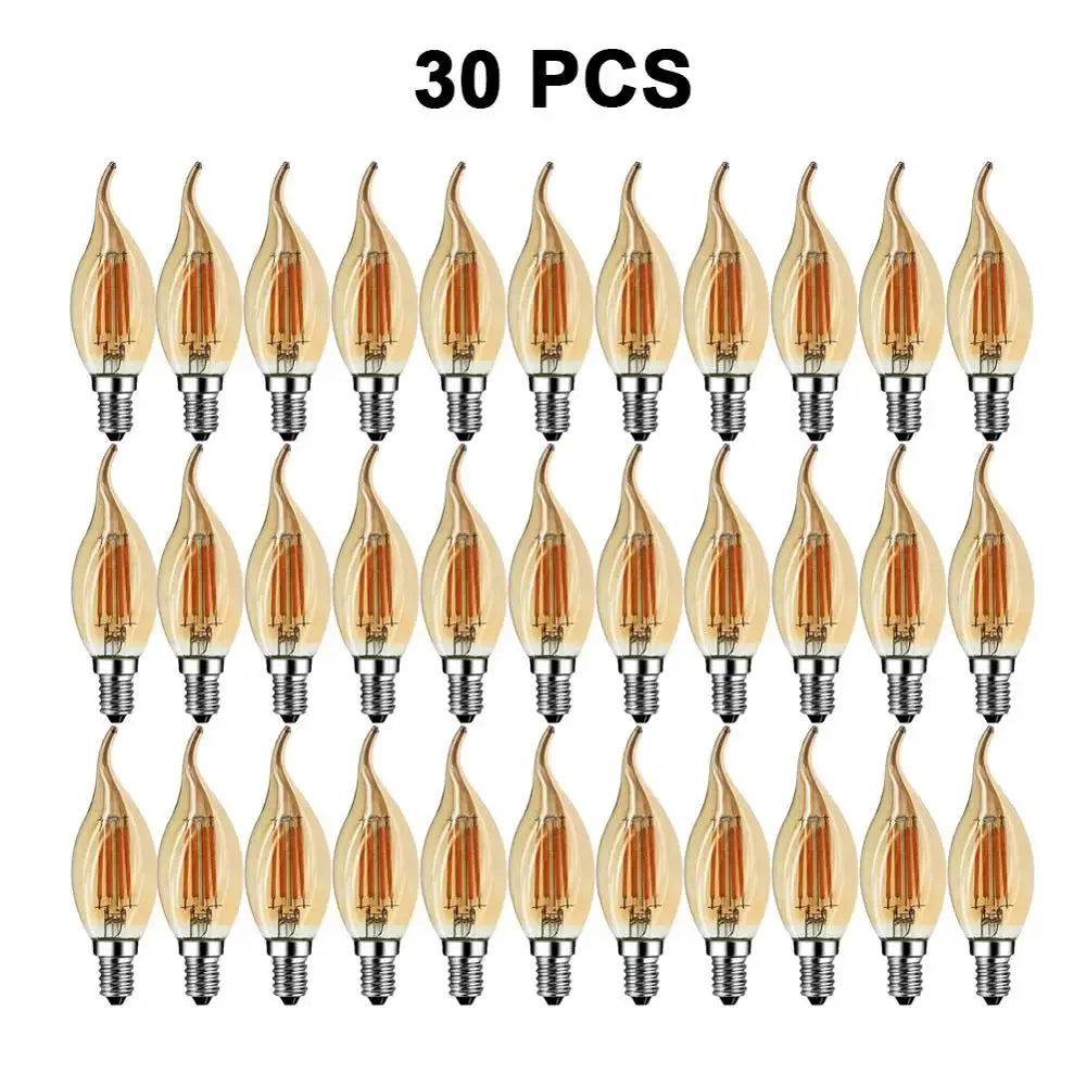 Grensk 4W Dimmable LED Filament Candle Light Bulb 2700K E14 Candelabra Base Flame Shape Bent Tip 25W Incandescent Equivalent C35 The Lighting Depot