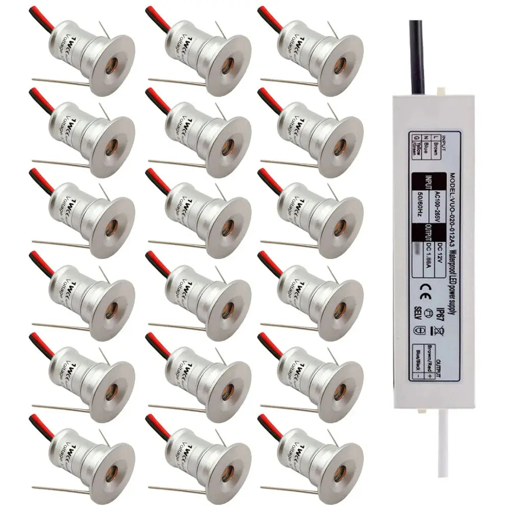 LED Mini Spot Light Recessed Ceiling Downlight DC12V 1W Spotlight 15mm Bedroom Kitchen Spot Light Staircase Cabinet Lights The Lighting Depot