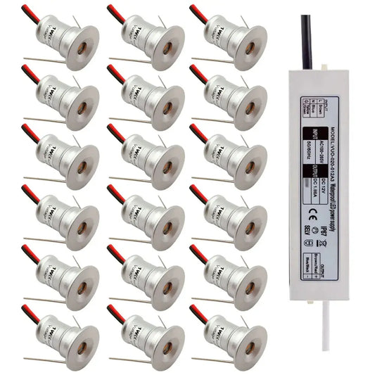 LED Mini Spot Light Recessed Ceiling Downlight DC12V 1W Spotlight 15mm Bedroom Kitchen Spot Light Staircase Cabinet Lights The Lighting Depot