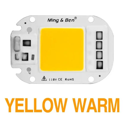 LED COB Lamp Chip 20W 30W 50W AC 110V 220V Smart IC LED Beads For DIY LED Grow Floodlight Bulb Day White Cold White Warm White Lighting Depot