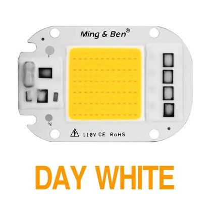 LED COB Lamp Chip 20W 30W 50W AC 110V 220V Smart IC LED Beads For DIY LED Grow Floodlight Bulb Day White Cold White Warm White Lighting Depot