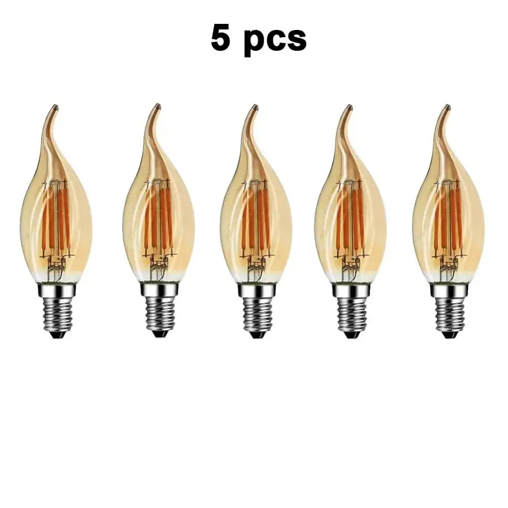 Grensk 4W Dimmable LED Filament Candle Light Bulb 2700K E14 Candelabra Base Flame Shape Bent Tip 25W Incandescent Equivalent C35 The Lighting Depot