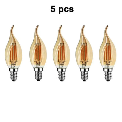 Grensk 4W Dimmable LED Filament Candle Light Bulb 2700K E14 Candelabra Base Flame Shape Bent Tip 25W Incandescent Equivalent C35 The Lighting Depot