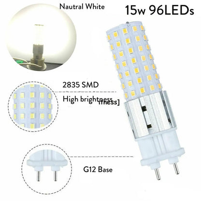 G12 SMD 2835 96LED 15W AC 110V 220V 240V 85V-265V Led Bulbs Lampada Bombillas Lamp Corn lights Ultra bright Replace Lighting Depot