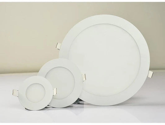 1X Ultra Thin Led Panel Downlight 3w 6w 9w 12w 15w 18w LED Round Ceiling Light Built-in AC85-265V LED Panel Light SMD2835 Lighting Depot