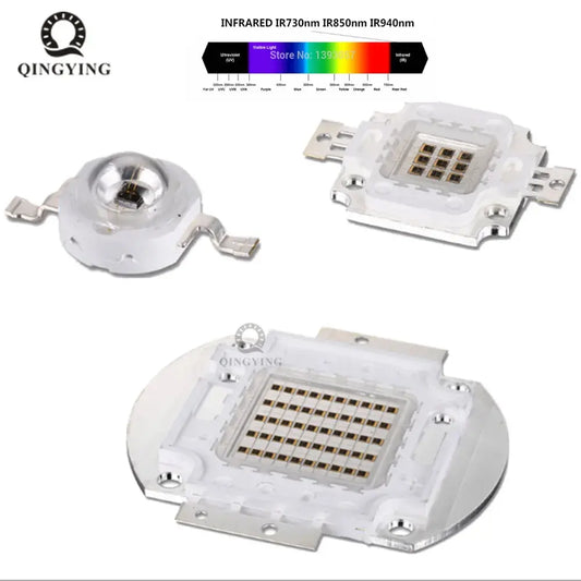 High Power LED chip IR COB integrated 730Nm 850Nm 940Nm 3W 5W 10W 20W 30W 50W 100W Emitter Light Lamp Diode Components High Pow Lighting Depot