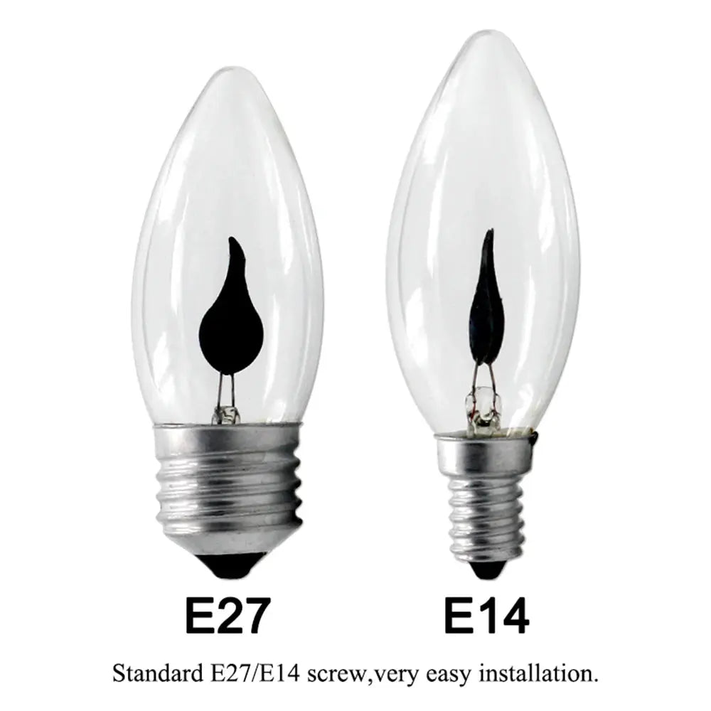 Edison LED Flame Candle Bulb Light E27 E14 LED Lamp Bulb AC 220V 3W Retro Home Decor Tail Energy Saving Lamp Indoor Lighting Lighting Depot
