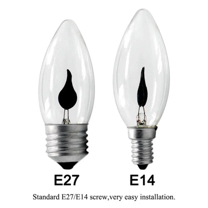 Edison LED Flame Candle Bulb Light E27 E14 LED Lamp Bulb AC 220V 3W Retro Home Decor Tail Energy Saving Lamp Indoor Lighting Lighting Depot
