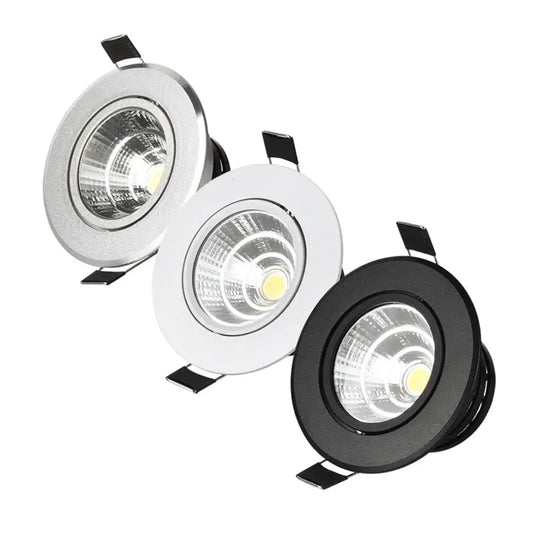 12V 3W COB Spot LED Downlight for Cabinet Ceiling Lighting 270-330lm Aluminum Cut Out Hole 68-75mm Lighting Depot