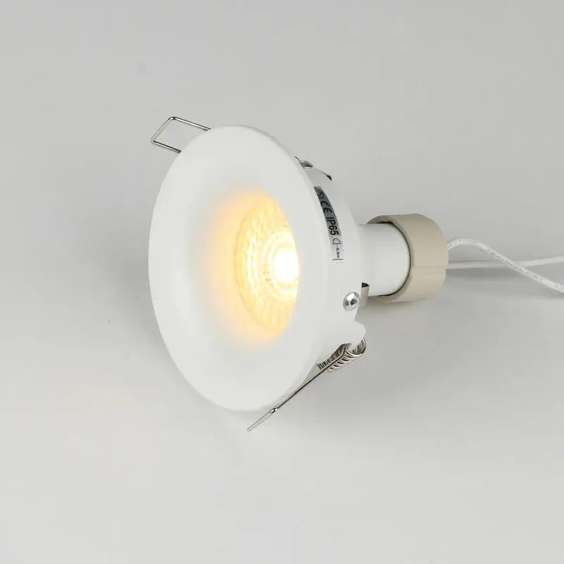 Recessed Waterproof IP65 Ceiling Downlights Round White Frame GU10 MR16 Lamp Base Holder Bathroom Spot Lighting Fitting Fixture The Lighting Depot